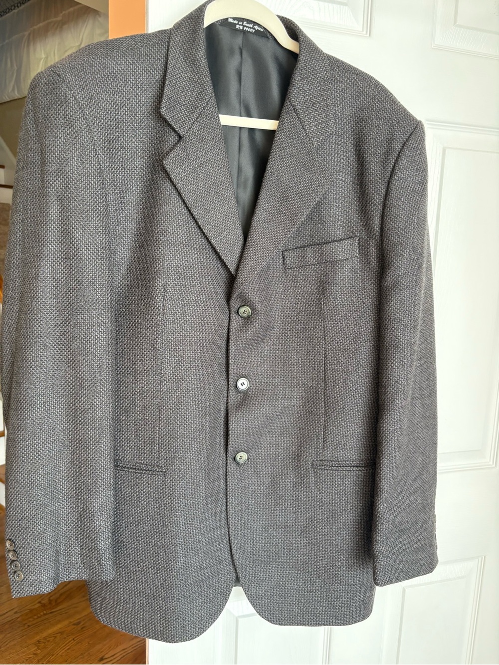 John Clarendon 100% lambs wool- Men's Gray Textured Blazer - Tailored Jacket